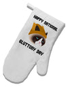 Gluttony Day Disgruntled Cat White Printed Fabric Oven Mitt by TooLoud-Oven Mitt-TooLoud-White-Davson Sales