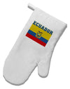 Ecuador Flag White Printed Fabric Oven Mitt-Oven Mitt-TooLoud-White-Davson Sales