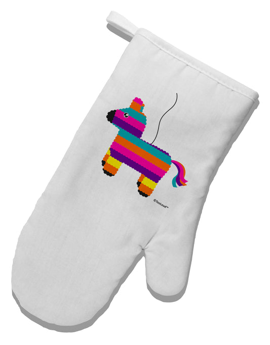 Colorful Hanging Pinata Design White Printed Fabric Oven Mitt by TooLoud-Oven Mitt-TooLoud-White-Davson Sales