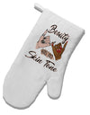 TooLoud Beauty has no skin Tone White Printed Fabric Oven Mitt-OvenMitts-TooLoud-Davson Sales
