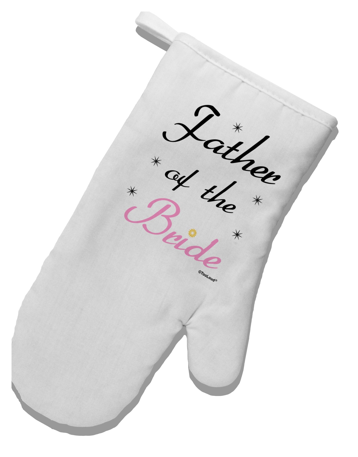 Father of the Bride wedding White Printed Fabric Oven Mitt by TooLoud-Oven Mitt-TooLoud-White-Davson Sales
