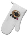 Balancing Bear Cub with Text White Printed Fabric Oven Mitt-Oven Mitt-TooLoud-White-Davson Sales