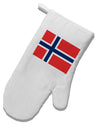TooLoud Norwegian Flag White Printed Fabric Oven Mitt-OvenMitts-TooLoud-Davson Sales