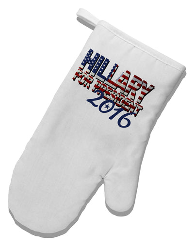 Hillary for President Flag White Printed Fabric Oven Mitt-Oven Mitt-TooLoud-White-Davson Sales