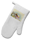 Bighorn Ram Watercolor White Printed Fabric Oven Mitt-Oven Mitt-TooLoud-White-Davson Sales