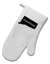 Connecticut - United States Shape White Printed Fabric Oven Mitt-Oven Mitt-TooLoud-White-Davson Sales