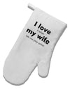 I Love My Wife - Poker White Printed Fabric Oven Mitt by TooLoud-Oven Mitt-TooLoud-White-Davson Sales