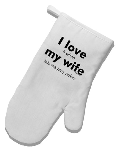 I Love My Wife - Poker White Printed Fabric Oven Mitt by TooLoud-Oven Mitt-TooLoud-White-Davson Sales