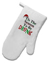 Season To Be Drunk White Printed Fabric Oven Mitt-Oven Mitt-TooLoud-White-Davson Sales