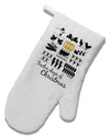12 Days of Christmas Text Color White Printed Fabric Oven Mitt