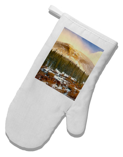 Nature Photography - Mountain Glow White Printed Fabric Oven Mitt by TooLoud-TooLoud-White-Davson Sales