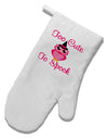 Owl Too Cute Pink White Printed Fabric Oven Mitt-Oven Mitt-TooLoud-White-Davson Sales