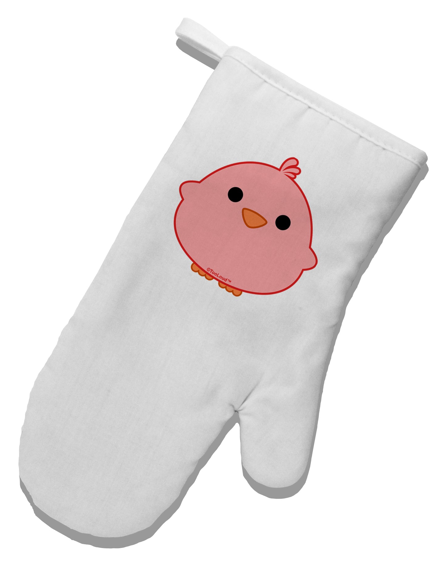 Cute Little Chick - Red White Printed Fabric Oven Mitt by TooLoud-Oven Mitt-TooLoud-White-Davson Sales
