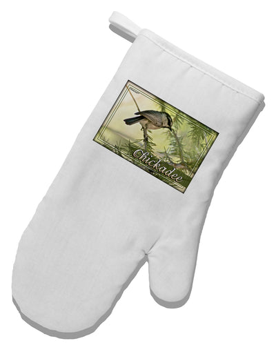 CO Chickadee with Text White Printed Fabric Oven Mitt-Oven Mitt-TooLoud-White-Davson Sales