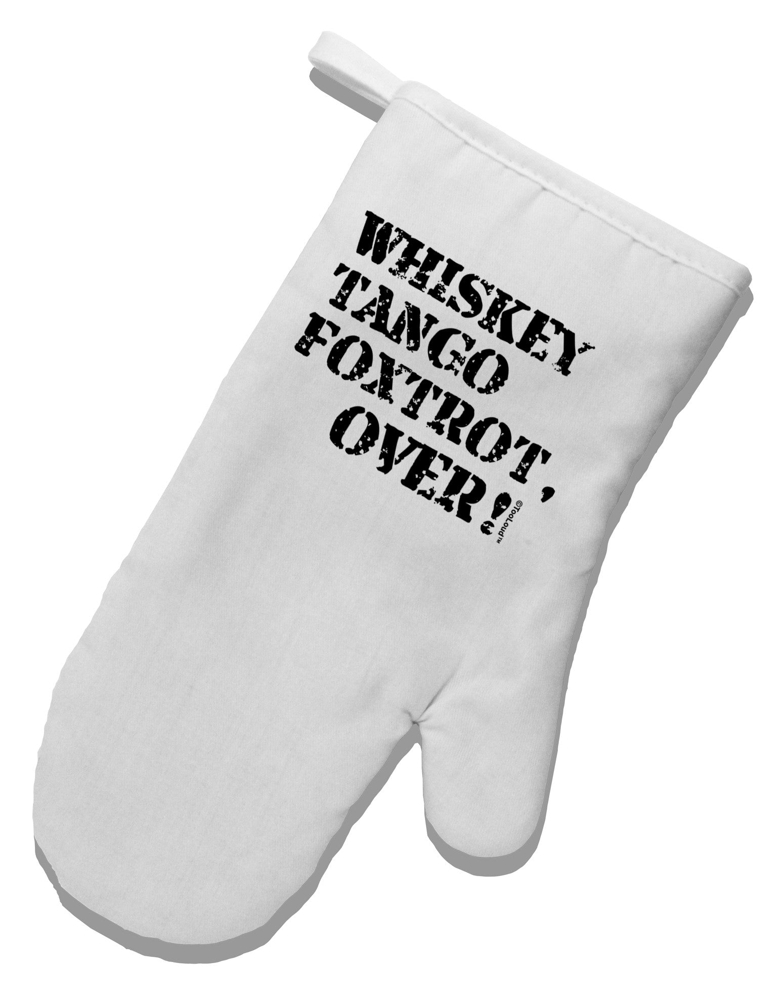Whiskey Tango Foxtrot WTF White Printed Fabric Oven Mitt by TooLoud-Oven Mitt-TooLoud-White-Davson Sales