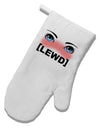 Blushing Anime Eyes Lewd White Printed Fabric Oven Mitt by TooLoud-Oven Mitt-TooLoud-White-Davson Sales