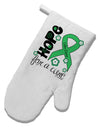 Hope for a Cure - Light Green Ribbon Celiac Disease - Flowers White Printed Fabric Oven Mitt-Oven Mitt-TooLoud-White-Davson Sales