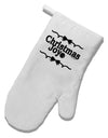 Christmas Joy BnW White Printed Fabric Oven Mitt-Oven Mitt-TooLoud-White-Davson Sales