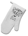 TooLoud Warm Hugs White Printed Fabric Oven Mitt-OvenMitts-TooLoud-Davson Sales