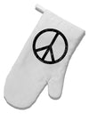 Peace Sign Symbol - Distressed White Printed Fabric Oven Mitt-Oven Mitt-TooLoud-White-Davson Sales