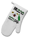 Owl Drink You Under the Table White Printed Fabric Oven Mitt-Oven Mitt-TooLoud-White-Davson Sales