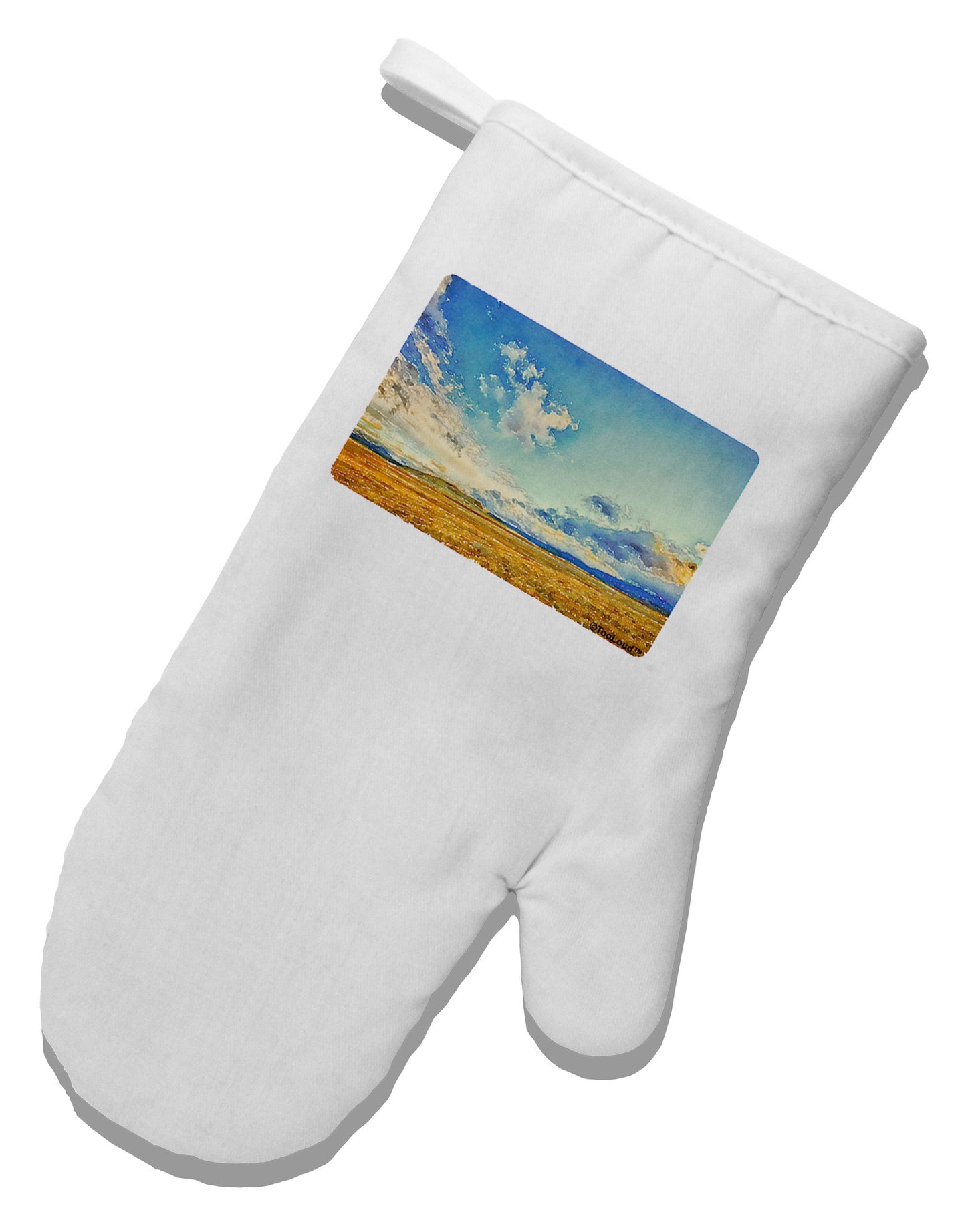 Garden of the Gods Watercolor White Printed Fabric Oven Mitt-Oven Mitt-TooLoud-White-Davson Sales