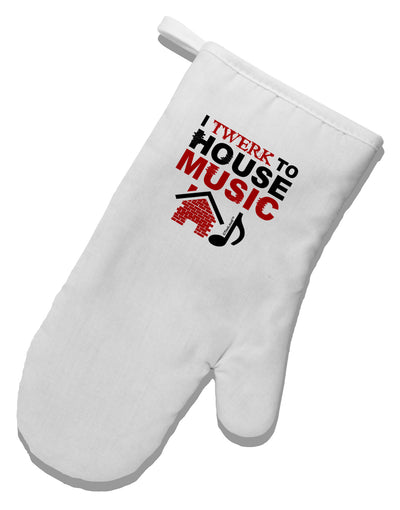 Twerk To House White Printed Fabric Oven Mitt-Oven Mitt-TooLoud-White-Davson Sales