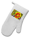 Bee Cactus Watercolor White Printed Fabric Oven Mitt-Oven Mitt-TooLoud-White-Davson Sales