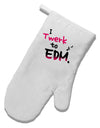 Twerk To EDM Pink White Printed Fabric Oven Mitt-Oven Mitt-TooLoud-White-Davson Sales