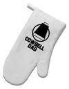 Cowbell Dad White Printed Fabric Oven Mitt by TooLoud-Oven Mitt-TooLoud-White-Davson Sales