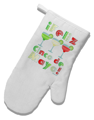 Margaritas - Mexican Flag Colors - Feliz Cinco de Mayo White Printed Fabric Oven Mitt by TooLoud-Oven Mitt-TooLoud-White-Davson Sales