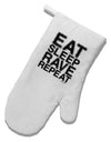 Eat Sleep Rave Repeat White Printed Fabric Oven Mitt by TooLoud-Oven Mitt-TooLoud-White-Davson Sales