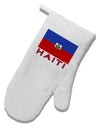 Haiti Flag White Printed Fabric Oven Mitt by TooLoud-Oven Mitt-TooLoud-White-Davson Sales