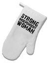 Strong Independent Woman White Printed Fabric Oven Mitt-Oven Mitt-TooLoud-White-Davson Sales