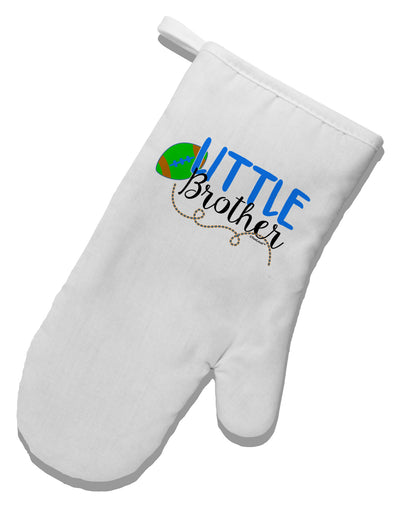 Little Brother White Printed Fabric Oven Mitt-Oven Mitt-TooLoud-White-Davson Sales