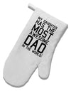 My Daughter Has the Most Awesome Dad in the World White Printed Fabric Oven Mitt-Oven Mitt-TooLoud-White-Davson Sales