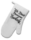 TooLoud We shall Overcome Fearlessly White Printed Fabric Oven Mitt-OvenMitts-TooLoud-Davson Sales