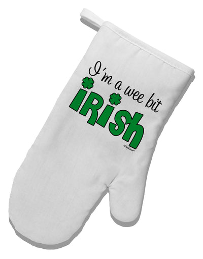 I'm A Wee Bit Irish White Printed Fabric Oven Mitt by TooLoud-Oven Mitt-TooLoud-White-Davson Sales