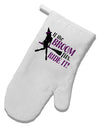 Ride It Purple White Printed Fabric Oven Mitt-Oven Mitt-TooLoud-White-Davson Sales