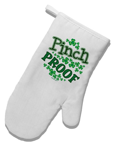 Pinch Proof St Patricks Day White Printed Fabric Oven Mitt-Oven Mitt-TooLoud-White-Davson Sales