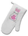 Cute Easter Bunny - Pink White Printed Fabric Oven Mitt by TooLoud-Oven Mitt-TooLoud-White-Davson Sales