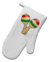 Cute Maracas Design White Printed Fabric Oven Mitt by TooLoud-Oven Mitt-TooLoud-White-Davson Sales