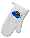 Blue Tang Fish White Printed Fabric Oven Mitt-Oven Mitt-TooLoud-White-Davson Sales