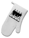 Eight Maids A Milking White Printed Fabric Oven Mitt-Oven Mitt-TooLoud-White-Davson Sales