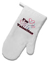 I'm HIS Valentine White Printed Fabric Oven Mitt-Oven Mitt-TooLoud-White-Davson Sales