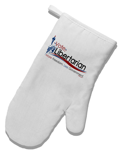 Libertarian Slogan White Printed Fabric Oven Mitt-Oven Mitt-TooLoud-White-Davson Sales