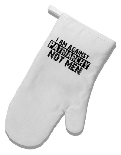 I Am Against Patriarchy White Printed Fabric Oven Mitt-Oven Mitt-TooLoud-White-Davson Sales