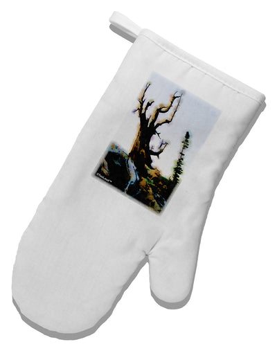 CO Mountain Scenery Watercolor White Printed Fabric Oven Mitt by TooLoud-Oven Mitt-TooLoud-White-Davson Sales