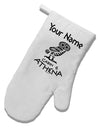 Personalized Cabin 6 Athena White Printed Fabric Oven Mitt by TooLoud-Oven Mitt-TooLoud-White-Davson Sales