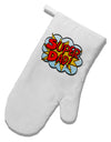 Super Dad - Superhero Comic Style White Printed Fabric Oven Mitt by TooLoud-Oven Mitt-TooLoud-White-Davson Sales